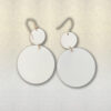 Light and Navy Blue on White Polka Dot Earrings - Image 2